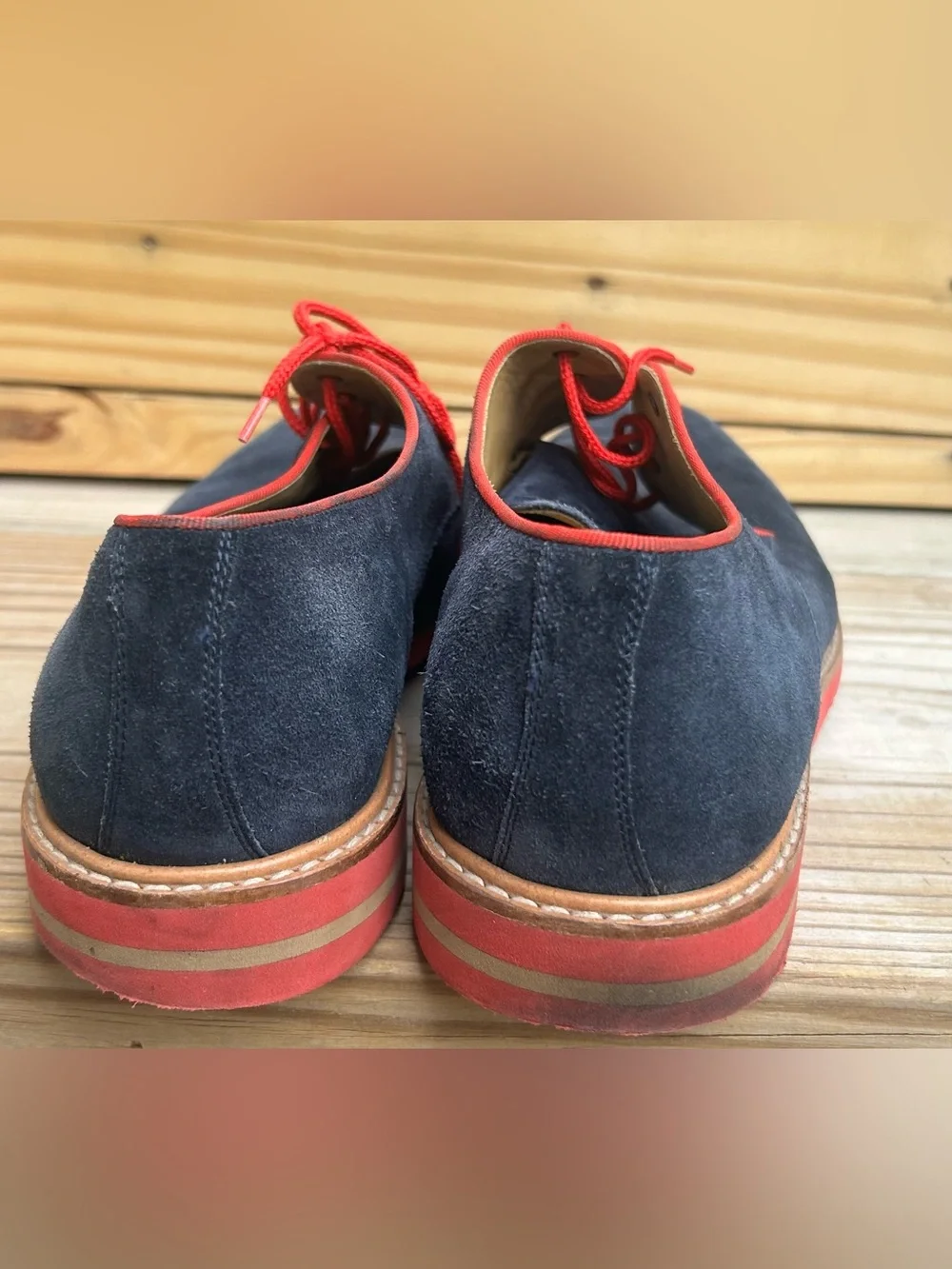 OBACH Shoemaker Navy Suede Derby Shoes EU 42